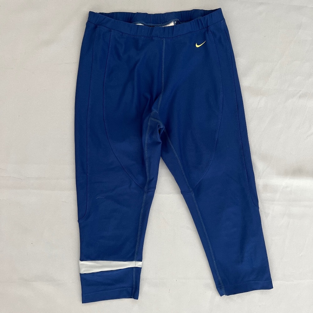 NIKE women's blue capri leggings | SMALL